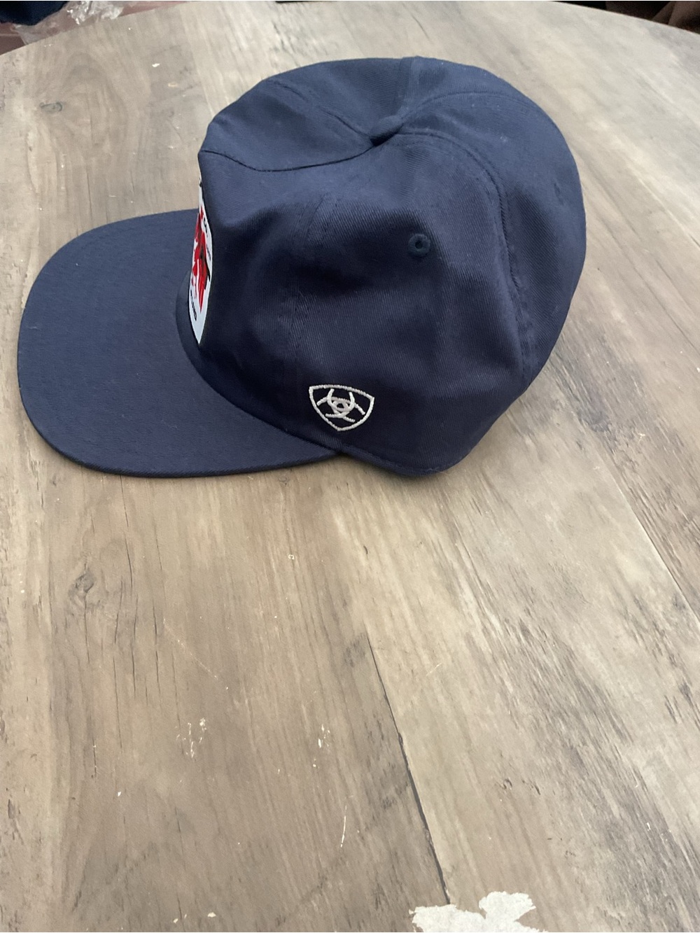 Ariat Navy Hat with Red and White Patch - Picture 3 of 5